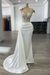 White Luxury Glitter Rinstones Mermaid Prom Dresses Sleeveless with Sweep Train - Prom Dresses