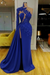 royal blue Mermaid Evening Dress with Long Sleeves