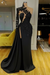 Black Mermaid Evening Dress with Long Sleeves