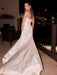 White Mermaid Evening Dress with Split