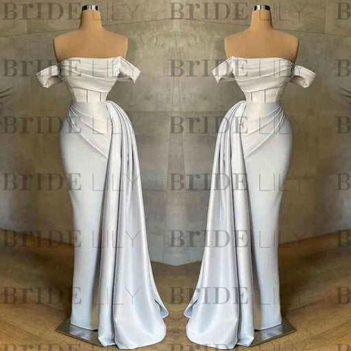 White Prom Dress: Elegant Pleated Bateau Neckline Sleeveless