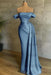 White Prom Dress Sleeveless Elegant Pleated Off-the-Shoulder Satin Evening Dress - Prom Dresses