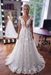 White Romantic Sleeveless Aline Wedding Dress 3D Floral Lace Tulle Bridal Dress