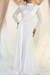 White Sequins Long Sleeves High Collar Mermaid Prom Dress with Ruffle