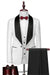Alexander White Shawl Lapel Close Fitting Three Pieces Men Suits For Wedding