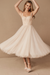Champagne Short Bridal Dress A-Line Sweetheart Pearls