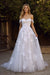 white wedding dresses a line off the shoulder  lace flora appliqued tulle bridal gown with train