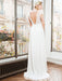 White Simple Wedding Dress A-Line Strapless Backless Short Sleeves Lace Satin Fabric Long Bridal Dresses