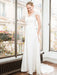 White Simple Wedding Dress A-Line Strapless Backless Short Sleeves Lace Satin Fabric Long Bridal Dresses