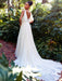 White Simple Wedding Dress Chiffon V-Neck Sleeveless A-Line Backless Natural Waist Long Bridal Dresses