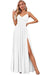 Spaghetti Strap V-Neck Chiffon Bridesmaid Dress with Slit