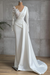 White Stunning One Shoulder Mermaid Evening Gown with Side Cape - Prom Dresses