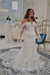 White Sweetheart Appliques Lace Mermaid Wedding Dresses Chapel Train