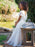 White Flower Girl Dresses V-Neck Lace Short Sleeves Floor-Length A-Line Applique Kids Social Party Dresses