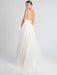 White Wedding Dress V-Neck Sleeveless With Train Natural Waist Backless Long Bridal Dresses