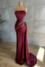 Wine Red glitter evening dresses floor-length Prom Dress - Prom Dresses
