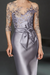 Wisteria Bateau 3/4 Long Sleeves Satin Mother of the Bride Dresses with Lace - Prom Dresses