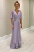 Wisteria Elegant Half Sleeves V-neck Aline Wedding Guest Dress Chiffon Mother of the Bride Dress - Prom Dresses