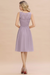 Wisteria Ruffle Chiffon Short Bridesmaid Dress Sleeveless V-Neck Aline Knee Length Homecoming Dress - Prom Dresses