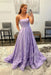 Wisteria Strapless Satin Long Prom Dresses with 3D Flowers