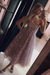 Wisteria Spaghetti Strap Tea Length Tulle Homecoming Dress Midi Prom Dresses - Prom Dresses