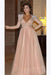 Wonderful Beautiful Graceful Elegant Long Sleeve Formal Dress with Beads A Line Sparkle V Neck Evening Dresses - Prom Dresses