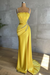Yellow glitter evening dresses floor-length Prom Dress - Prom Dresses