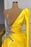 Yellow Mermaid Prom Dress with Long Sleeves