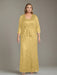 Plus Size 2-Piece Mother of the Bride Dress Set with Square Neck and Floor-Length Sheath