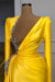Yellow Prom Dress with Beads Sequins and Long Sleeves