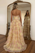 Yellow Strapless Chiffon A-Line Long Prom Dress with Floral - Yellow - Prom Dresses