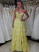 Strapless Lace Corset Prom Dress Long with Front Slit