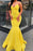 Yellow Sweetheart Mermaid Evening Dress