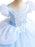 Flower Girl Dresses Jewel Neck Short Sleeves Pleated Kids Social Party Dresses