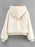 Faux Fur Coats For Women Long Sleeves Casual Stretch Hooded White Winter Coat