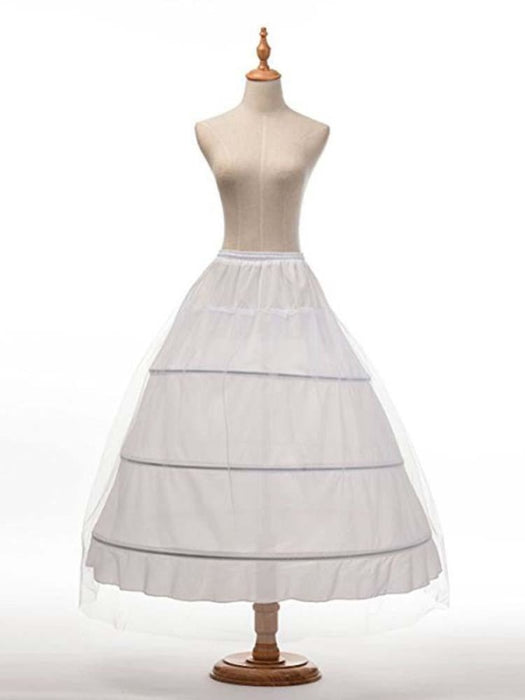 Womens 2 Hoop A Line Floor Length Wedding Ball Gown Petticoat Underskirt  Dress | eBay