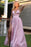 Blush Pink Evening Gown with Elegant Spaghetti Straps and Daring Slit