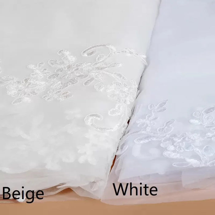 3M Lace Edge Cathedral Wedding Veils With Comb White Ivory Long Tulle Veils Wedding Accessories Bridal Veil velos de novia - wedding veils