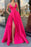 Chic Split Prom Dress with Spaghetti Straps and Pockets