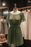 Elegant Dark Green Jewel Bridesmaid Dress with Flowy Chiffon Sleeves