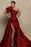 Burgundy One-Shoulder Mermaid Prom Dress with a Sultry Slit