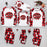 Family Christmas home wear suit parent-child pajamas Plaid stitching printing
