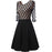 A| Bridelily Black Dot Round Neck Street Lace Dress - lace dresses