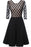 A| Bridelily Black Dot Round Neck Street Lace Dress - Black / S - lace dresses