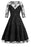 A| Bridelily Black Half Sleeves Hollow Women Lace Dress - S / Black - lace dresses