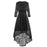 A| Bridelily Burgundy Half Sleeve Women Street Lace Dress - Black / S - lace dresses