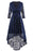 A| Bridelily Burgundy Half Sleeve Women Street Lace Dress - Blue / S - lace dresses