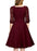 A| Bridelily Burgundy A-line Half Sleeve Lace Dress - lace dresses