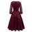 A| Bridelily Burgundy A-line Half Sleeve Lace Dress - lace dresses