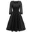 A| Bridelily Burgundy A-line Half Sleeve Lace Dress - Black / S - lace dresses
